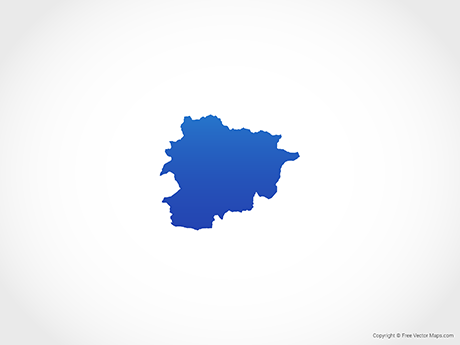 Free Vector Map of Andorra - Blue