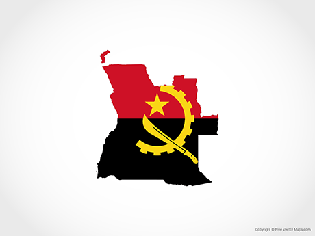 Vector Map Of Angola Flag Free Vector Maps