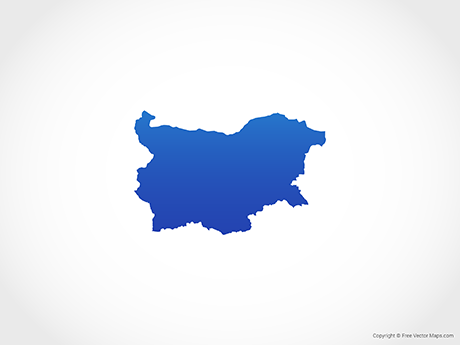 Free Vector Map of Bulgaria - Blue