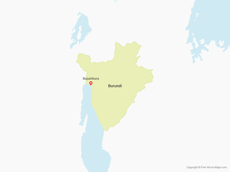 Free Vector Map of Burundi