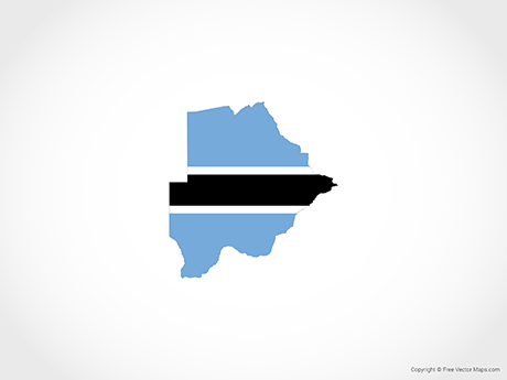 Free Vector Map of Botswana - Flag