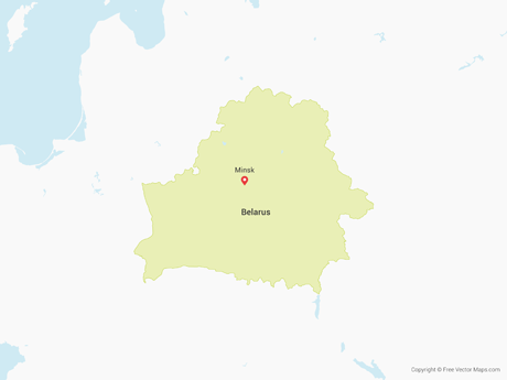 Free Vector Map of Belarus