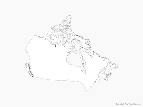 Free Vector Map of Canada - Outline