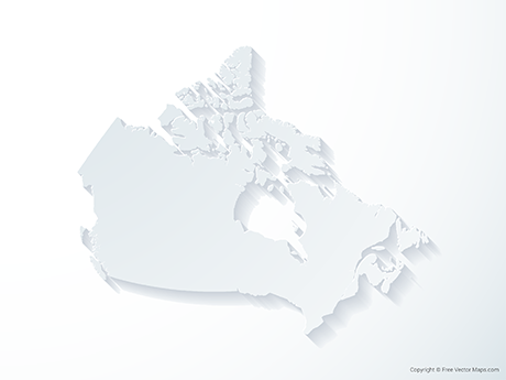 Free Vector Map of Canada - 3D