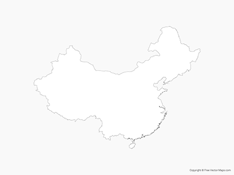 China Map Outline Cronoset   CN EPS 01 0003 