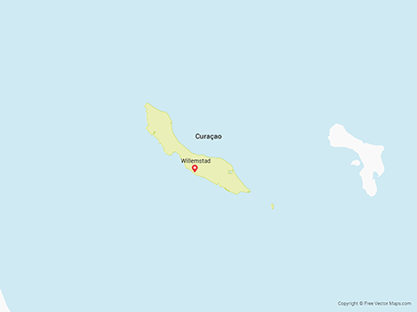 Map of Curaçao