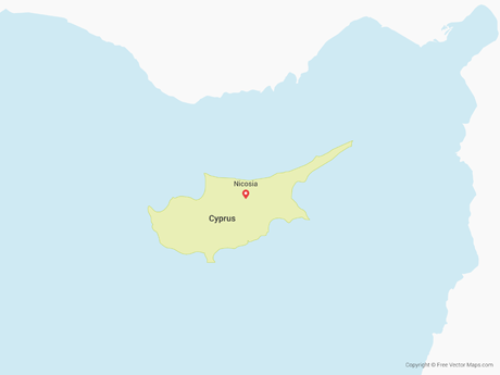 Free Vector Map of Cyprus