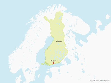 Free Vector Map of Finland