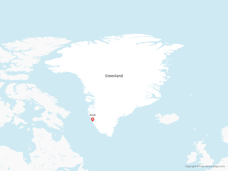 Free Vector Map of Greenland