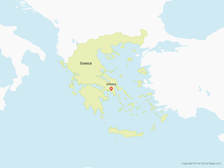 Free Vector Map of Greece