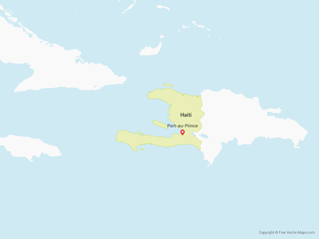 Free Vector Map of Haiti