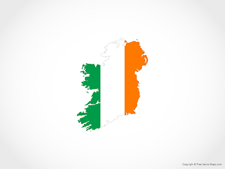 Free Vector Map of Ireland - Flag