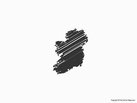 Sketch Map Of Ireland Vector Map Of Ireland - Sketch | Free Vector Maps