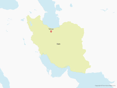 Free Vector Map of Iran