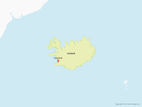 Free Vector Map of Iceland