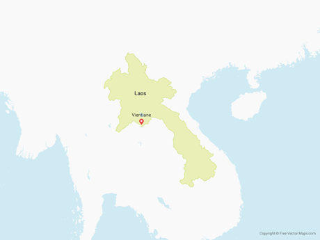 Free Vector Map of Laos