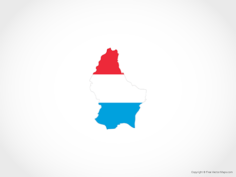 Free Vector Map of Luxembourg - Flag