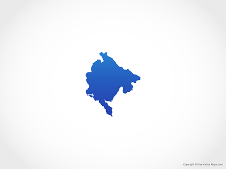 Free Vector Map of Montenegro - Blue