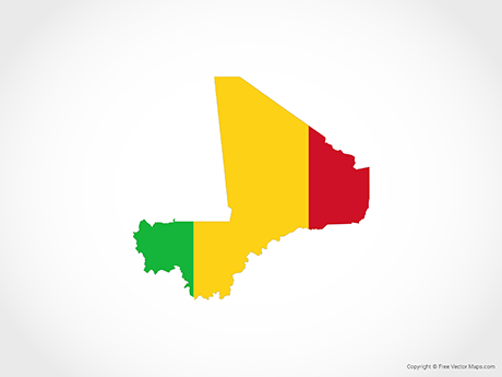 Free Vector Map of Mali - Flag