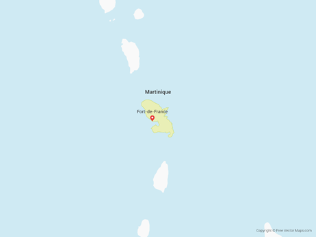 Free Vector Map of Martinique