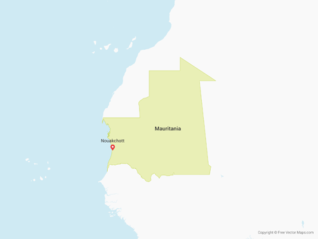 Map of Mauritania