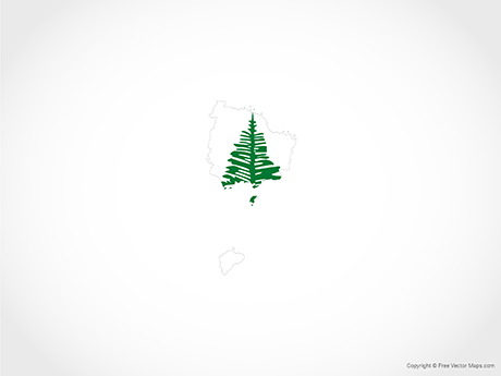 Free Vector Map of Norfolk Island - Flag