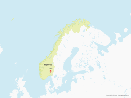 Free Vector Map of Norway