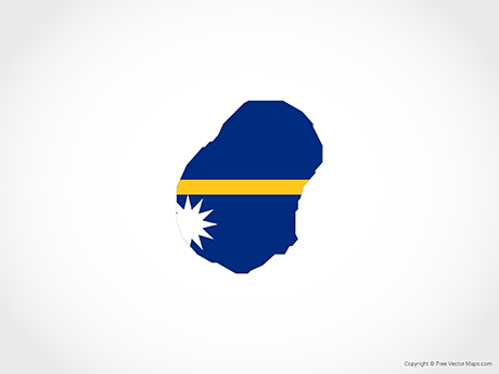 Free Vector Map of Nauru - Flag