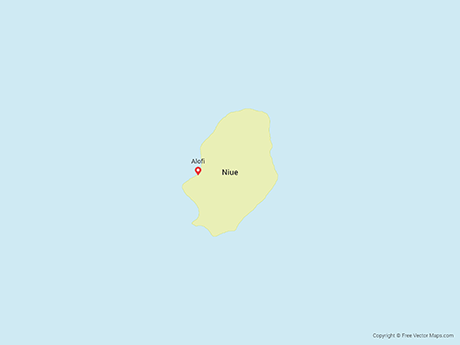 Free Vector Map of Niue