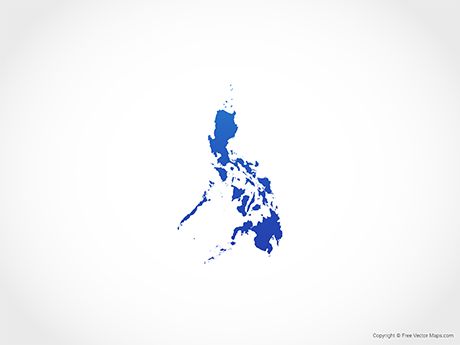 Free Vector Map of Philippines - Blue