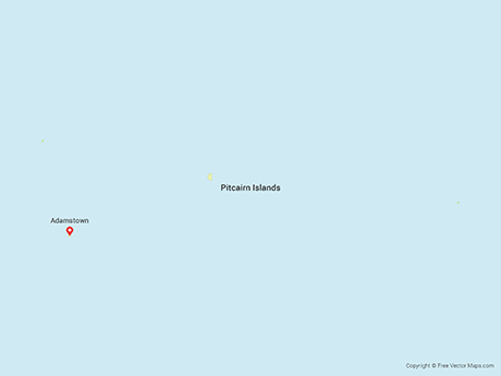 Free Vector Map of Pitcairn Islands