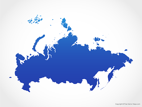 Printable Vector Map of Russia - Flag