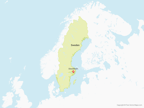 Map of Sweden