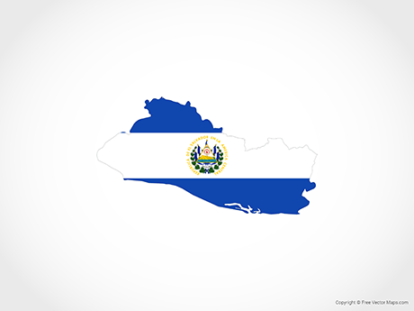 Free Vector Map of El Salvador - Flag