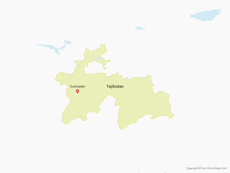 Map of Tajikistan