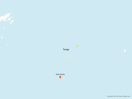 Map of Tonga