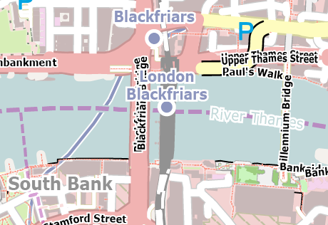 vector map of london downtown