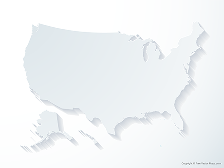 Free Vector Map of United States of America - 3D