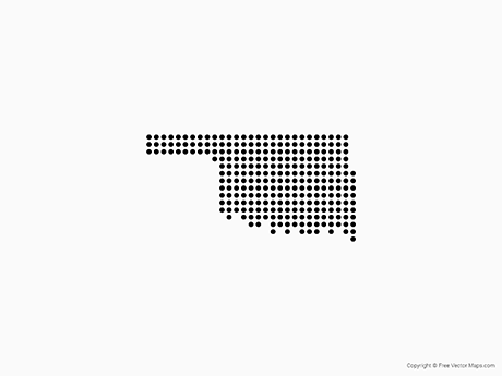 Free Vector Map of Oklahoma - Dots