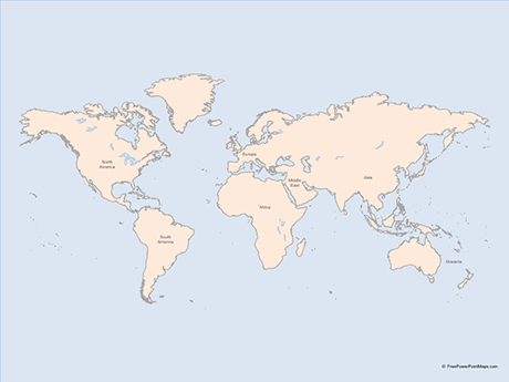 Free Vector Map of World (PowerPoint)