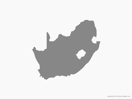 Map of South Africa - Single Color