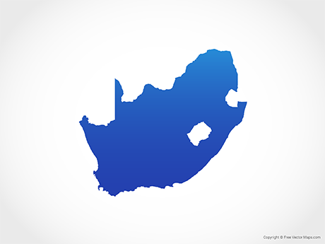 Free Vector Map of South Africa - Blue