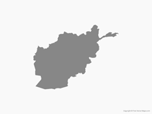 Map of Afghanistan - Single Color