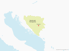 Map of Bosnia and Herzegovina