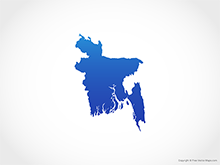 Map of Bangladesh - Blue