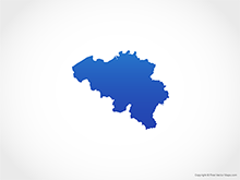 Map of Belgium - Blue