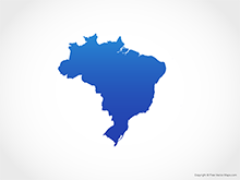 Map of Brazil - Blue