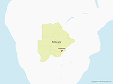 Map of Botswana with Districts
