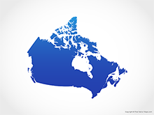 Map of Canada - Blue