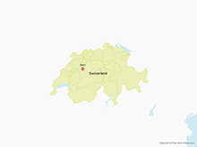 Map of Switzerland with Cantons